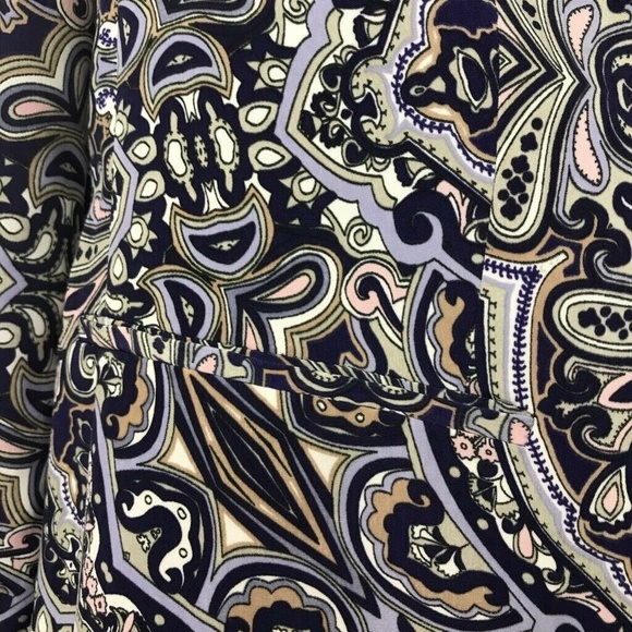 Chicos Suit Jacket Blazer Navy Paisley Sz 0 XS 4 - Picture 4 of 8